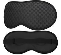 HIXO 3D Sleep Mask - Opaque Eye Mask with Memory Foam - Sleeping Mask & Nose Pad - For Men & Women - Pressure-Free, Adjustable & Breathable - Darkness for Better Sleep