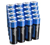 Hixon 1.5V AA Rechargeable Lithium Batteries, 3500mWh High-Capacity, 20 Counts, 1500 Cycles, 3A Max Output Current