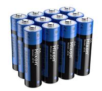 Hixon 1.5V Rechargeable AA Lithium Batteries, 12-Pack 3500mWh Double A Li-ion Battery, 1500 Cycles, 1.5V Constant Output, Max 3A Discharge