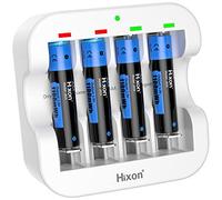 Hixon Rechargeable AAA Batteries with Charger,1100mWh AAA Batteries,4 Count 1500 Cycle AAA Lithium Battery