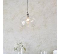 hixson medium hammered glass pendant ceiling light in nickel