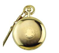 hixswnu Vintage Manual Mechanical Pocket Watch for Men and Women, Double Opening Bottom Cover for Photo Storage, Includes Chain - Classic Flap Design