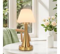 hixyer Cordless Table Lamp, Rechargeable Battery Operated Metal Desk Lamp, 3 Lighting Modes USB Reading Light, Touch Control, Stepless Brightness, for Home and Office