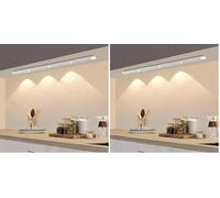 HIYAA 40 cm Under Cupboard Kitchen Lights with Motion Sensor LED Sensor Light Indoor USB Rechargeable Cabinet Lights Fully Dimmable Wireless Night Light for Kitchen, Bedroom, Stairs (3 Colors)