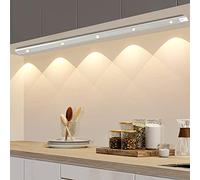 HIYAA 60 cm Under Cupboard Kitchen Lights with Motion Sensor LED Sensor Light Indoor USB Rechargeable Cabinet Lights Fully Dimmable Wireless Night Light for Kitchen, Bedroom, Stairs (3 Colors)