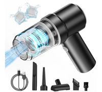 HIYAA Handheld Vacuum, 7000Pa Powerful Car Vacuum Cleaner Cordless, Portable Rechargeable Handheld Vacuum with Blowing, Blow Nozzle Brush, 2 Filters, Black