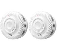 HIYAA S100B-CR Home, Photoelectric Smoke 10 Year Sealed for Life Battery, Fire Test/Mute Button & LED Indicator, 85dB Audible Alarm, Conforms to EN 14604 Standard (Pack of 2)