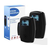 HIYAA Ultrasonic Pest Repeller,4-in-1 Plug in Frequency Conversion Technology Pest Control Electronic Pest Repellent Indoor and Outdoor Efficient Repelling Pest,Safe Human & Pets (2 Pack,Black)