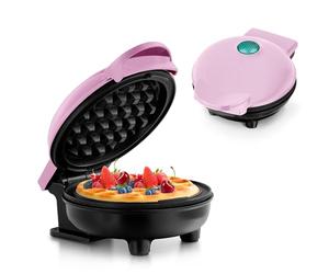 HIYAA Waffeleisen Mini Waffle Iron, Plastic, Pink