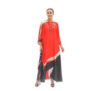 Hiyan Creation Red & black Women Soft Satin Silk Printed Kaftan Beach Wear Kaftan Night Wear Kaftan Boho Kaftan Trendy Kaftan Evening Wear Caftan, Red & Black, One Size