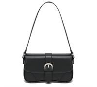 HIYOLALA Shoulder Bag for Women Small Purse Retro Underarm Handbag | Buckle Purse with Silver Hardware, Y2k Style Shoulder Purse with 2 Inside Pockets, Cute for Everyday & Going out