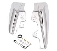 HIYOYO Chrome Mid-Frame Air Deflector Compatible for Harley Davidson Touring Street Electra Glide Road King FLHR FLHX FLTR FLHT 2001-2008 2005 2003