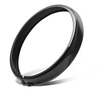HIYOYO Motorcycle 5.75" Headlight Trim Ring 5 3/4" Head Lamp Decorative Ring Fit for Harley Sportster 883 1200 Forty Eight Dyna Softail (Black)