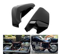 HIYOYO Motorcycle Battery Side Faring Cover Left & Right Side Panels Protect Cover Fit For Honda Shadow Aero VT400 2004-2011 / VT750 VT750C 2004-2013 (Gloss Black)