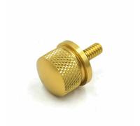 HIYOYO Rear Fender Seat Bolt 1/4"-20 Thread Quick Mount Knurled Tab Screw Mount Fit for Harley Davidson Touring Softail Dyna Sportster 1996-2024 (Gold)