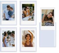 HIYQIN 15 Pack Magnetic Photo Frames for Instax Mini Film, 2x3 Picture Display Refrigerator Magnet Frames Fits for Fujifilm Instax Mini LiPlay 12 11 9 8 99 70 50 40 SE EVO - White