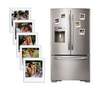HIYQIN 15 Pack Magnetic Photo Frames for Instax Square Film, 3x3.5” Picture Frame Refrigerator Photo Display Fits for Fujifilm Instax Square SQ1/SQ20/SQ40/SQ10/SQ6/SP-3 - White