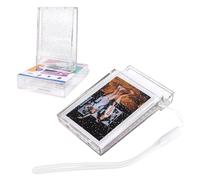 HIYQIN - 2 Pack - 2x3 Mini Photo Holder, Photo Storage Box Compatible with Fujifilm Instax Mini Liplay 12 11 9 8 7s SE 40 90 99 EVO, for Instax Mini Film Case - Glitter Clear