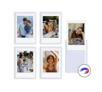 HIYQIN 25 Pack Magnetic Photo Frames for Instax Mini Film, 2x3 Picture Display Refrigerator Magnet Frames Fits for Fujifilm Instax Mini LiPlay 12 11 9 8 99 70 50 40 SE EVO - White