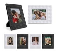 HIYQIN 2x3 Mini Photo Frame - 6 Pack Mini Plastic Photo Frame Compatible with Fujifilm Instax/Polaroid 2 x 3 Film - Fuji Instax Film Frame - Black+White