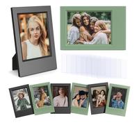 HIYQIN 2x3 Mini Photo Frames - 8 Pack Picture Frames Compatible with Fujifilm Instax/Polaroid 2 x 3 inches Film - Fuji Instant Camera Photo Holder - Black+Green