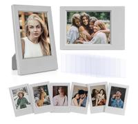 HIYQIN 2x3 Picture Frames - Pack of 8 Mini Photo Frames Compatible with Fujifilm Instax Mini 12 11 9 8 99 50 40 90 EVO Liplay - for Instax Mini Film Frame - Grey