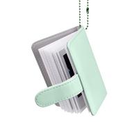 HIYQIN 32 Pockets Mini Photo Album Compatible with Fujifilm Instax Mini Film - Instax Mini 13 12 99 70 7s 8 8+ 9 11 EVO LiPlay/LiPlay+, Portable Mini Photo Album with Keyring - Green