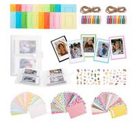 HIYQIN 8-in-1, Instax Mini Accessories, Photo Frames/Album/Stickers Compatible with Fujifilm Instax Mini EVO/12/11/Liplay/41/40/99/SE/9/8/7+ Instant Film, for Mini Photo Display Accessories