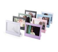 HIYQIN 8 Packs Tabletop Photo Frame for Instax Wide Film - Desk Stand Up Display Small Picture Frame for Fuji Instax WIDE EVO/400/300/210 Instant Camera Film, 4.25x3.38'' Photo Frame - Colorful