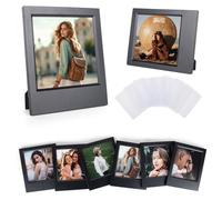 HIYQIN 8 Packs Tabletop Photo Frame for Polaroid i-Type Now/OneStep2/Flip/Lab Instant Camera Film, 4.25x3.5'' Photo Frame, Display Small Picture Frames for 600/SX-70 Series Camera Film - Black