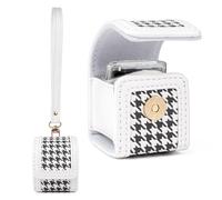 HIYQIN Adorable Storage Case Compatible with Fujifilm Instax Pal, Instax Pal Mini Case with Wrist Band - Plaid White