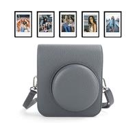 HIYQIN Camera Case Compatible with Fuji Instax Mini 41, for Instax Mini 41 Protective Cover with Magnetic Photo Frames, Mini 41 Case with Shoulder Strap - Grey