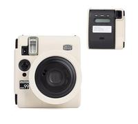 HIYQIN Camera Case Compatible with Fujifilm Instax Mini 99 Instant Camera, Silicone Cover for Instax Mini 99, Protective Case with Bold Vivid Color - Elegant White