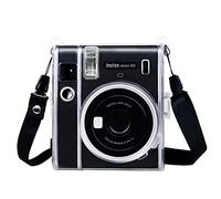 HIYQIN Clear Case Compatible with Fujifilm Instax Mini 40 Instant Camera, Premium Hard PC Cover for Instax Mini 40 with Adjustable Shoulder Strap