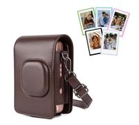 HIYQIN Mini LiPLAY Camera Case and Magnetic Photo Frames, Protective Case Compatible with Fujifilm Instax LiPLAY, for Instax Liplay Cover with Fridge Photo Frames - Maple Brown