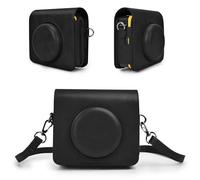 HIYQIN Mini Shot 3 Retro Case, Protective PU Leather Case for Kodak Mini Shot 3 Retro, Kodak C300R Camera Case with Charging Interface - Retro Black