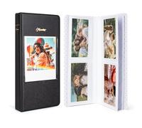 HIYQIN Photo Album Book for Instax Wide Film 3.5x4.25, 64 Pockets Photo Album with Photo Window fits for Fujifilm Instax Wide 400/300/210/200/Wide EVO/Polaroid 600 i-Type - Black