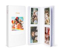 HIYQIN Photo Album Book for Instax Wide Film 3.5x4.25, 64 Pockets Photo Album with Photo Window fits for Fujifilm Instax Wide 400/300/210/200/Wide EVO/Polaroid 600 i-Type - White