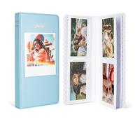 HIYQIN Photo Album Book for Instax Wide Film 3.5x4.25, 64 Pockets Photo Album with Photo Window fits for Fujifilm Instax Wide 400/300/210/200/Wide EVO/Polaroid 600 i-Type - Blue