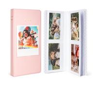 HIYQIN Photo Album Book for Instax Wide Film 3.5x4.25, 64 Pockets Photo Album with Photo Window fits for Fujifilm Instax Wide 400/300/210/200/Wide EVO/Polaroid 600 i-Type - Pink