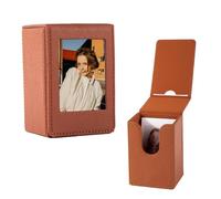 HIYQIN Photo Storage Box for Instax 2x3 Films/Photos, Mini Photo Box/Photo Holder Compatible with Fujifilm Instax Mini Film - for Instax Mini 12 11 9 8 SE 99 70 90 40 EVO - Brown