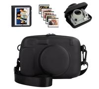 HIYQIN Protective Camera Case Compatible with Fujifilm Instax Wide 400, for Instax Wide 400/210/300, LOMO Hard EVA Case Bag with Photo Album and Magnetic Photo Sleeves - Black