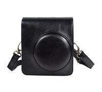 HIYQIN Protective Case Compatible with Fujifilm Instax Mini 40 Instant Camera, PU Leather Carry Bag for Instax Mini 40 with Adjustable Shoulder Strap - Classic Black