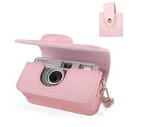 HIYQIN Protective Case Compatible with Kodak EKTAR H35/Ultra F9/Vibe 501F Film Camera, PU Leather Carrying Bag and Film Storage Case for Kodak H35/Ultra F9/Vibe 501F Film Camera - Pink