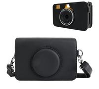 HIYQIN Protective Case for Kodak C210R/Mini Shot 2 Retro 2-in-1 Newer Camera, PU Leather Bag for Kodak Mini Shot 2 Retro/C210R - with an Adjustable Shoulder Strap - Black