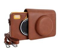 HIYQIN Protective Case for Kodak C300R/Mini Shot 3 Retro 2-in-1 Newer Camera, PU Leather Bag for Kodak Mini Shot 3 Retro/C300R - with an Adjustable Shoulder Strap - Brown