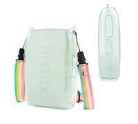 HIYQIN Protective Hard Cover Compatible with Fujifilm Mini Link 3 Smartphone Printer, for Instax Mini Link 3 Clear Case with Rainbow Shoulder Strap - Clear