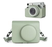 HIYQIN Protective Leather Case Compatible with Fujifilm Instax Wide 400 Instant Camera, for Instax Wide 400 Camera Case, Wide 400 Travel Case with Shoulder Strap - Green