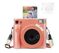 HIYQIN Square Sq1 Clear Case, Clear Protective Cover Compatible with Fujifilm Instax Square SQ1, Instant Camera Instax Square SQ1 Hard Case with Shoulder Strap