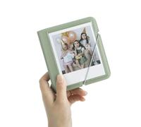 HIYQIN Stylish Small Photo Album for Instax Wide Instant Camera, 28 Pockets Retro Photo Album Fits for Fujifilm Instax Wide 400/300/200/Wide EVO/for Polaroid Now+/I-Type/OneStep2 - Green